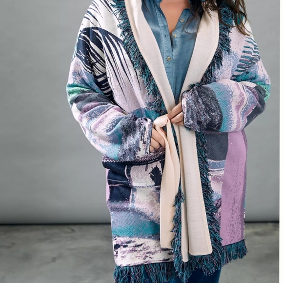 NWT Anthropologie Moira Fringed Cardigan - Picture 3 of 17